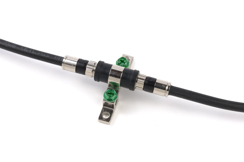 Black RG6 Digital Coaxial Cable with Premium Metal Compression F-Connectors