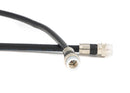 Black RG6 Digital Coaxial Cable with Outdoor Metal Compression F-Connectors