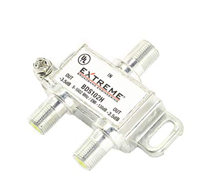 Extreme BDS102H 2 Way Universal Coaxial RG6 Splitter