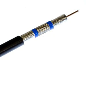 Times Fiber T6TQ60/40-FE Quadshield RG6 Black Underground Coaxial Cable - 1000ft