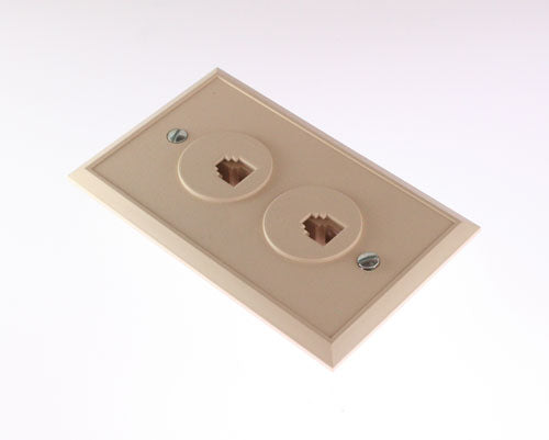 Shuttle SE-625B3-6-50 Dual Phone Face Wall Plate - Ivory