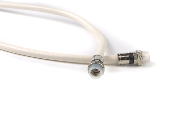 White RG6 Digital Coaxial Cable with Outdoor Metal Compression F-Connectors