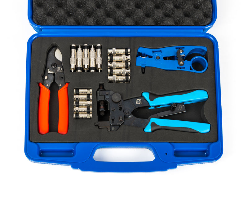 AG Cables Coaxial Compression Tool Kit - Model 510B