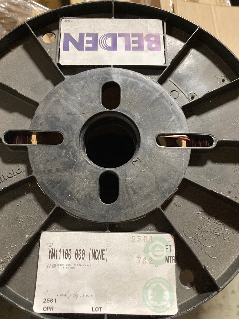 Belden 3 conductor 25 awg wire- 2,500ft reels