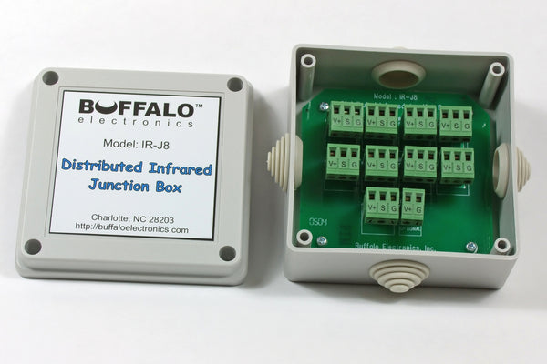 Structured Wiring Box - Connect Up to 8 Repeaters to One IR-100 Connecting Block + Optional Power Connection