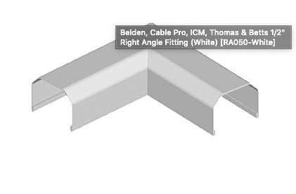 1/2" Right Angle Fitting (White)