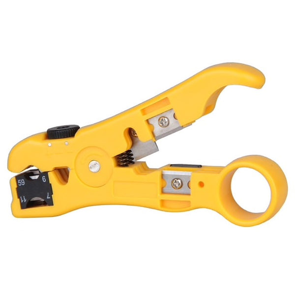 AG Cabes Ethernet and Coaxial Cable Stripper - Yellow