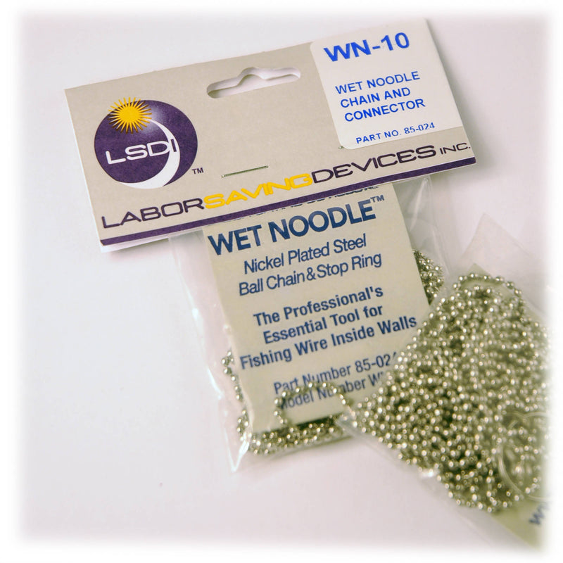Labor Saving Devices Wet Noodle Ball Chain with Stop Ring (10')